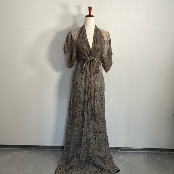 Winter Kate Dresses & Skirts - Winter Kate Anthropologie Silk Dress Maxi Fairy Whimsical Size Small